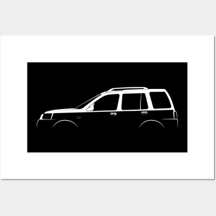 Land Rover Freelander 5-Door (1997) Silhouette Posters and Art